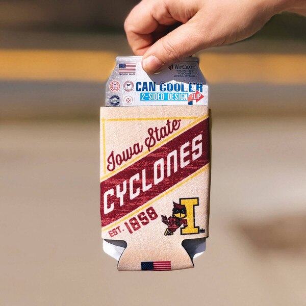 Pennant Cy 1858 Cyclones Gold Can Cooler 12-ounce side 1